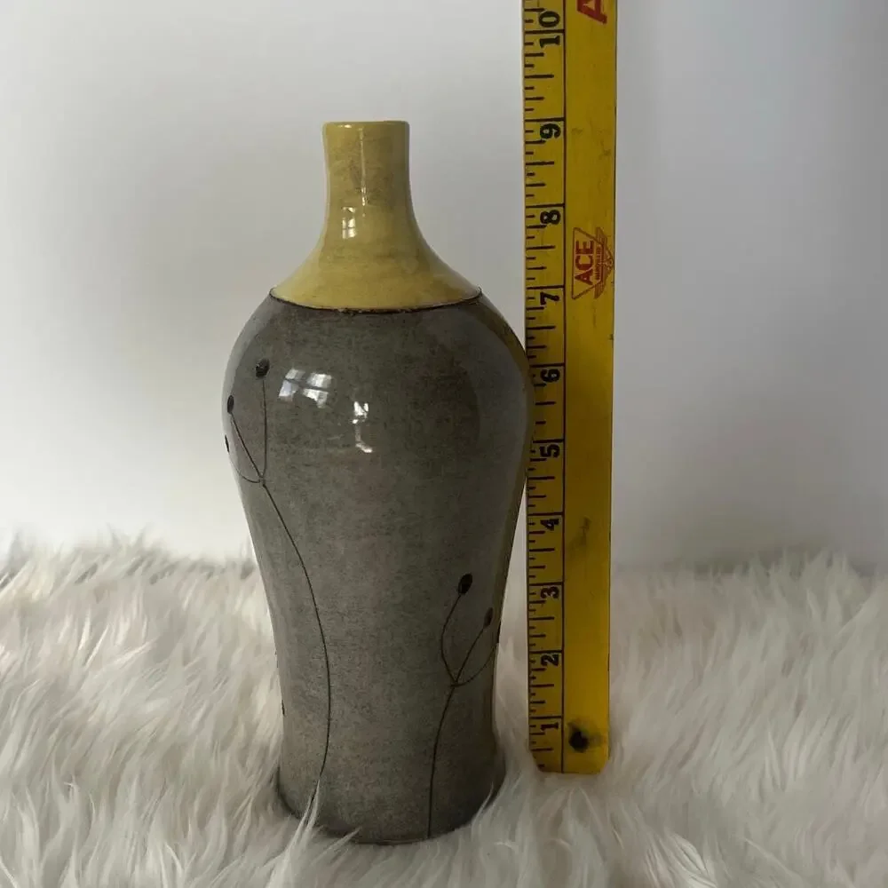 Diana Fayt Synergy Designs signed artisan pottery vase made in Hungary